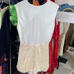 Dress Up Topshop cream sequin romper